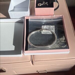 Pandora Silver Bracelet with Elegant Design of stethoscope